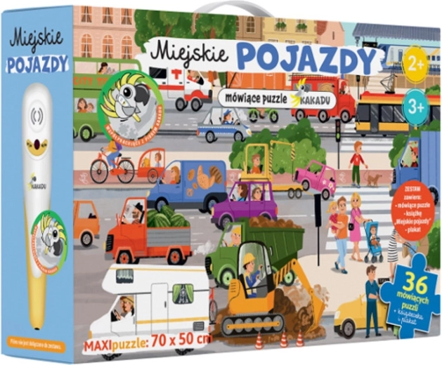 Kakadu beszélő puzzle – városi járművek