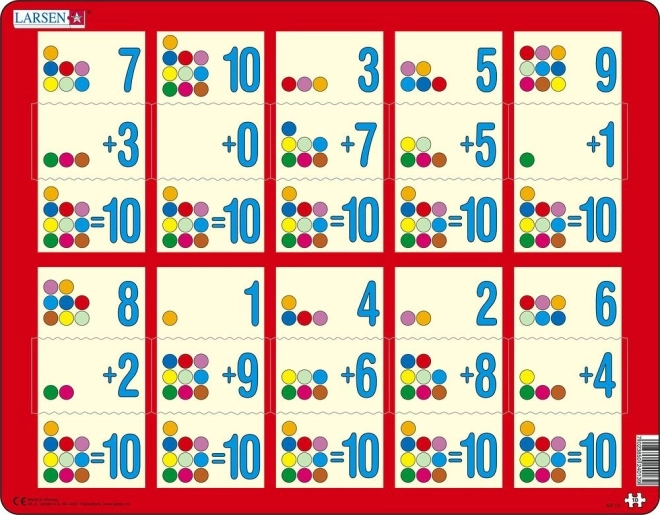 Larsen puzzle összeadás tízig III, 10 darab