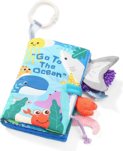 BabyOno Go to the Ocean érzékelő textilkönyv babáknak