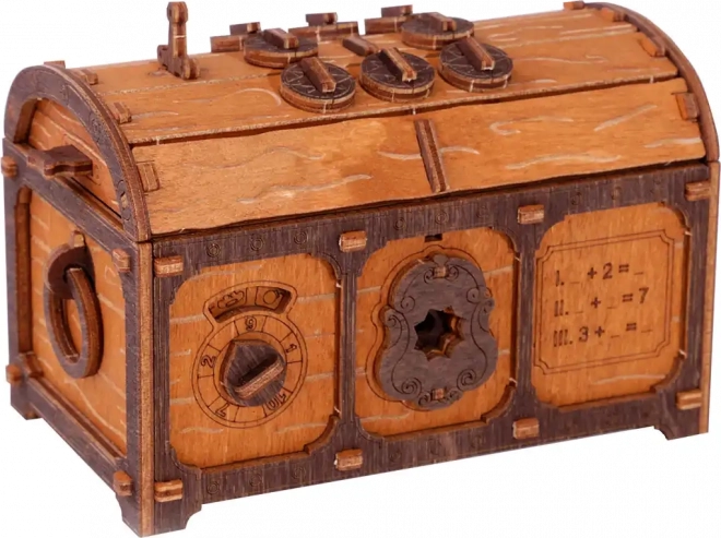 Szabadulószoba Kincsesláda - Fa 3D puzzle