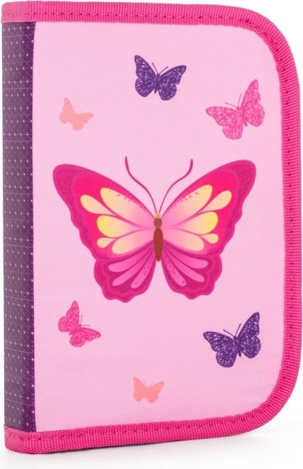 Egyszintes iskolai tolltartó Pillangó