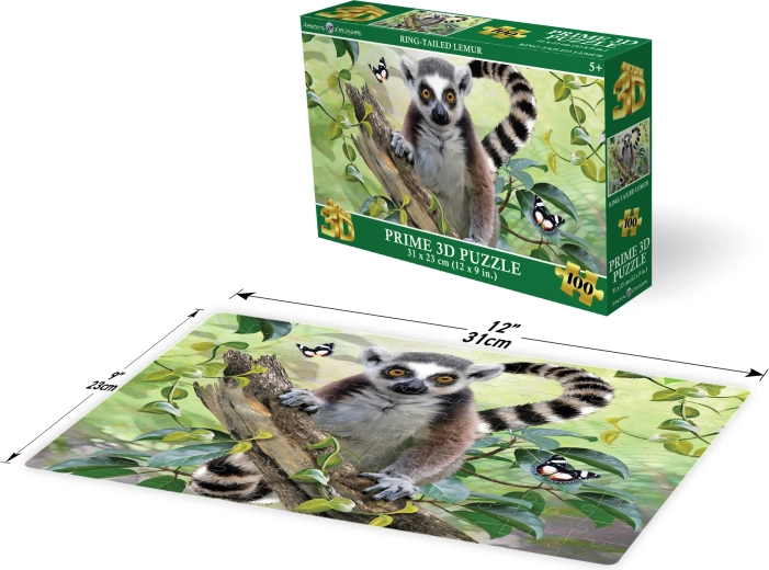 3D lemur kirakó 100 darabbal