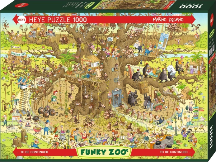 HEYE Őrült Állatkert puzzle: Majomház, 1000 darabos
