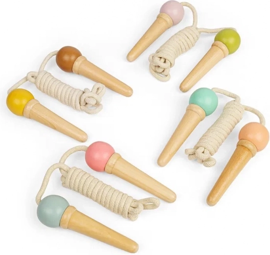 Bigjigs Toys gyerek ugrókötél fa fogantyúkkal