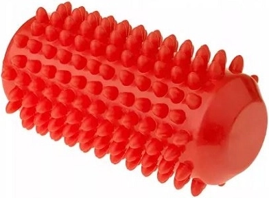 Fizjo rehabilitációs masszázshenger tüskékkel, 12,8 cm, piros