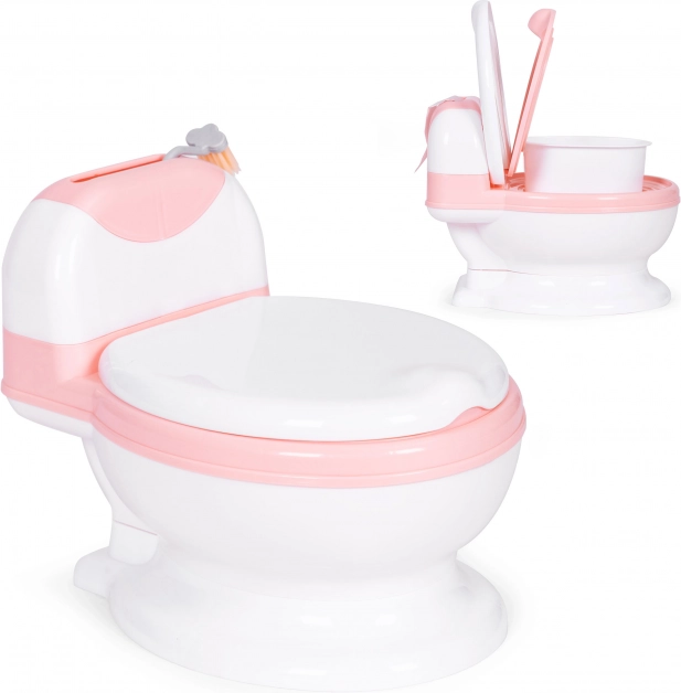 ECOTOYS bilikoma: kivehető betéttel, zárt gyerek WC-ülőkével és kefével