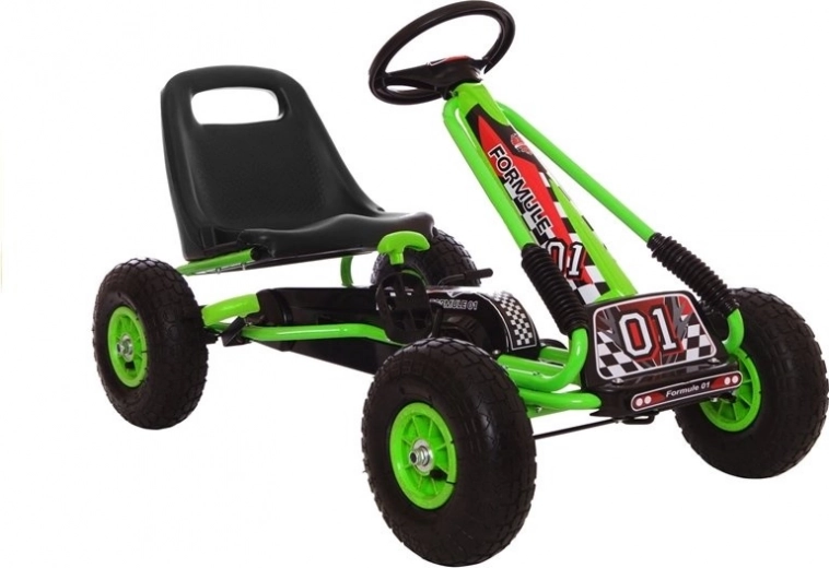 A-15 pedálos gokart felfújható kerekekkel – Zöld