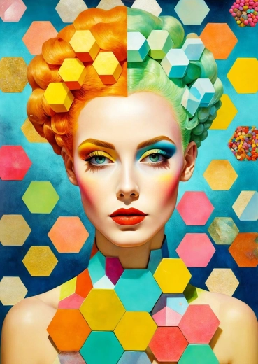 ENJOY puzzle hatszögletű portré 1000 darabos