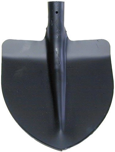 Szív alakú lapát 2 mm nyél nélkül, fekete