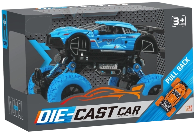 Monster truck 1:32 visszahúzós mechanizmussal