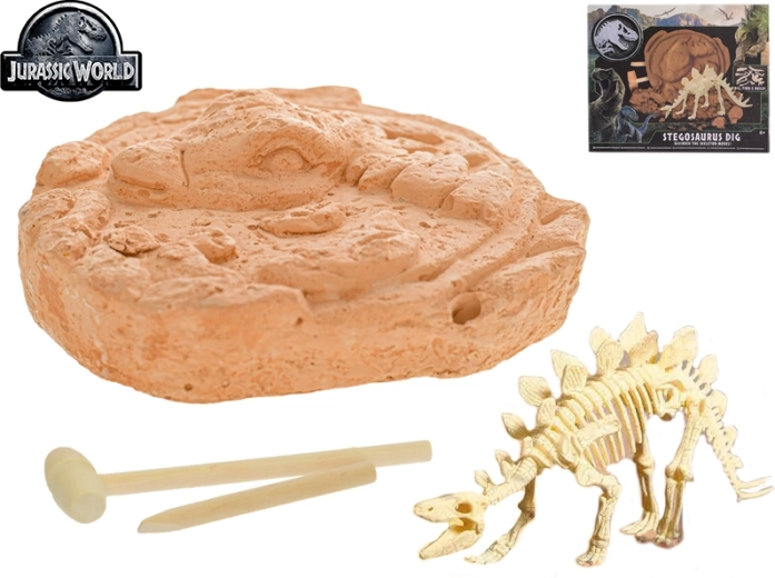 Jurassic World – stegosaurus csontváz faragókészlet kiegészítőkkel