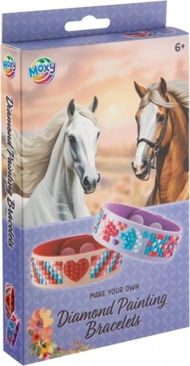 MOXY gyémántfestés – karkötőkészítő készlet Horse Collection (2 db)