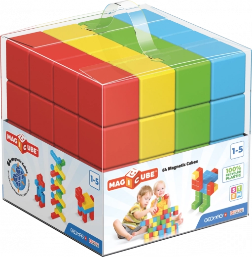 Geomag Magicube színes mágneses kockák, 64 darab