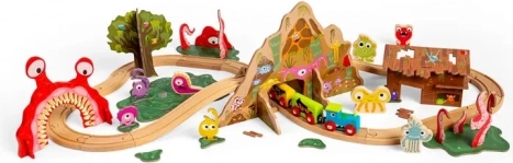 Bigjigs Rail fa vonatpálya – szörnyek