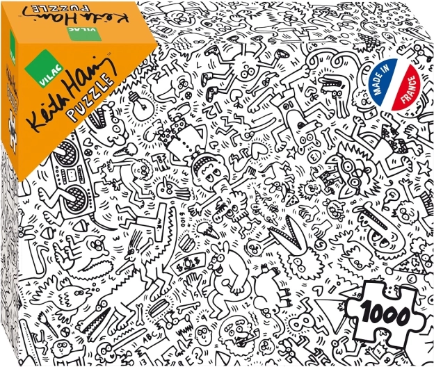 Fekete‑fehér VILAC KEITH HARING kirakó – 1000 darab