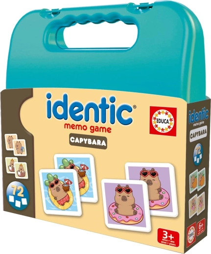 Párosító memóriajáték bőröndben – Kapibara EDUCA (72 kártya)