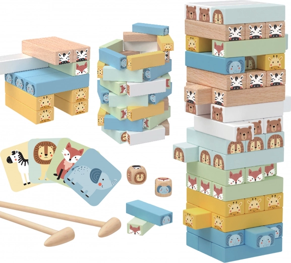 WOOPRIE Rezgő torony Állatkák 82 db