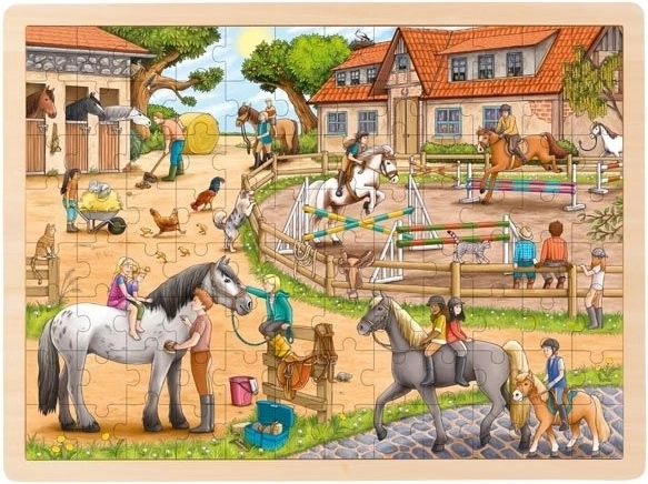 Goki puzzle 96 darabbal Lovasközpont