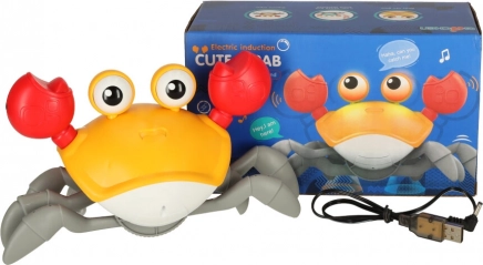 Interaktív mászó rák zenével, USB-ről – Piros