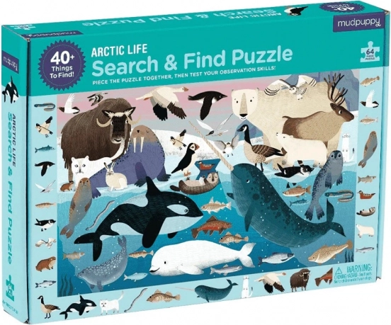 Mudpuppy puzzle Rakd össze és keresd meg: Élet az Arktiszon