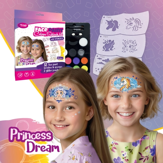 TyToo Princess Dream arcfestő készlet sablonokkal