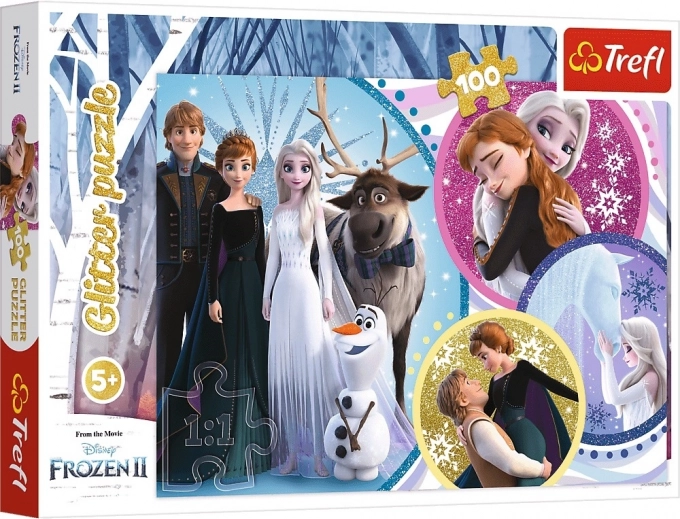 100 darabos csillámos puzzle – DISNEY JÉGVARÁZS 2: A szeretet ragyogásában