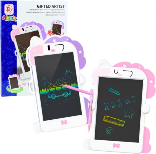 LCD rajztábla tollal Egyszarvú rózsaszín