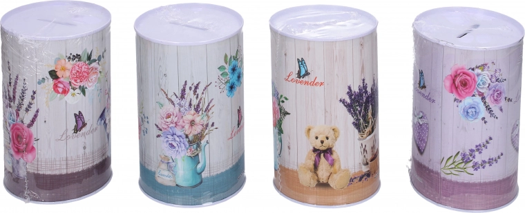 Virágmintás persely 8 × 12,7 cm