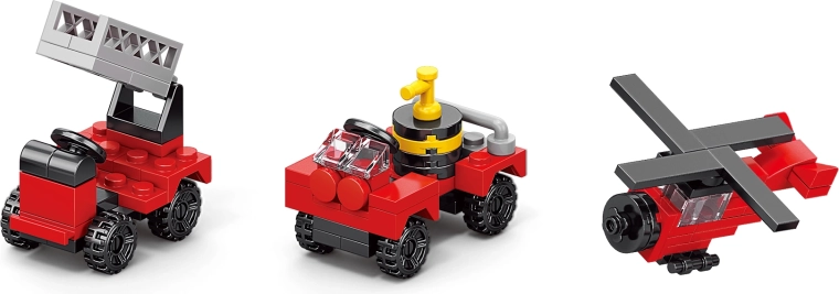 Építs 12 különböző tűzoltó járművet