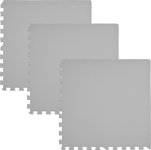 HUMBI habszőnyeg 180×60 cm – vízálló puzzle, 3 db, világosszürke