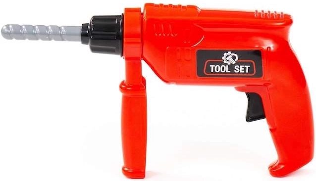 Valósághű gyerek fúrógép forgó fúrófejjel