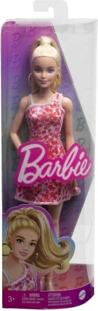 Barbie Fashionistas baba rózsaszín és piros ruhában