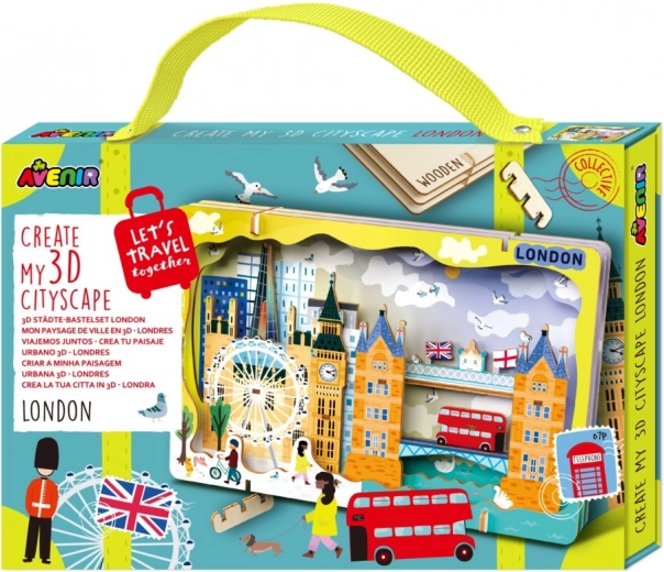 3D fa puzzle városi panoráma – London