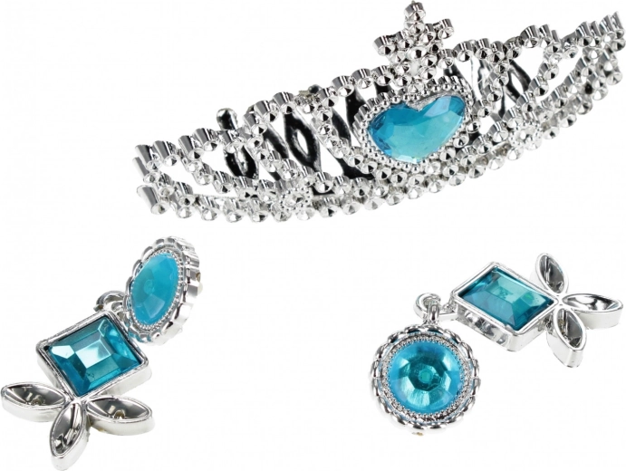 Ragyogó tiara kék „drágakővel”