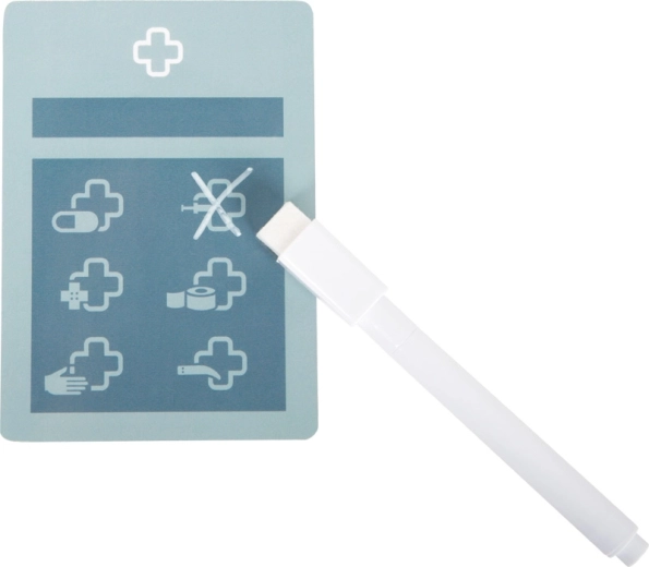 Kitölthető betegkártyák filccel