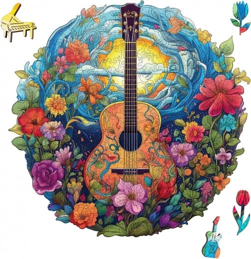 Fa puzzle Gitár 200 darabos