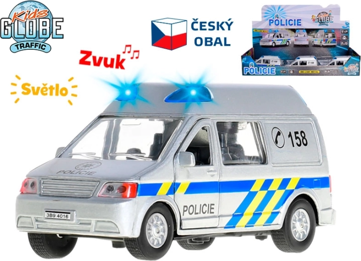 Kids Globe Traffic rendőrségi furgon fényekkel és hangokkal, 14 cm