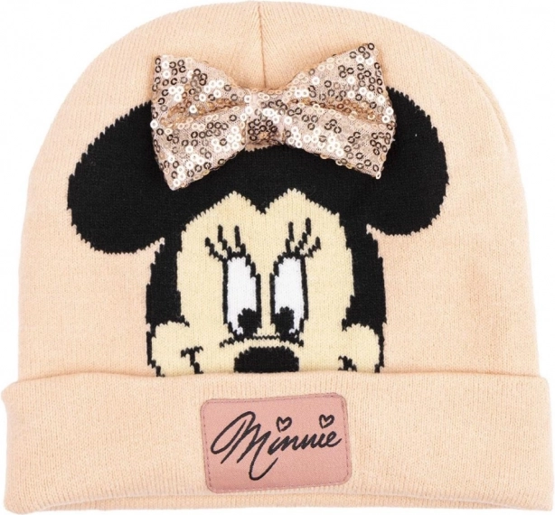 Kötött sapka csillogó Minnie masnival