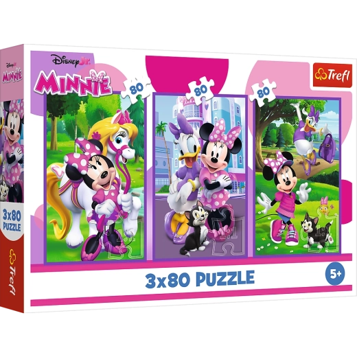 Puzzle 3x80 Minnie és barátai a Disney-től Trefl
