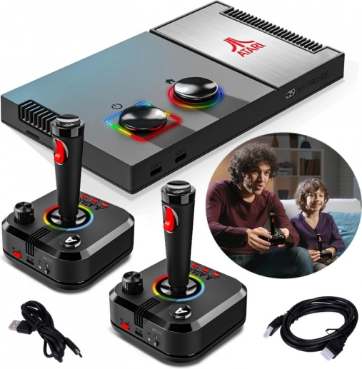 retro játékkonzol atari gamestation pro több mint 200 játékkal