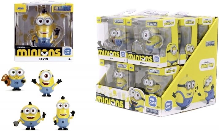 fém gyűjtői figura MINIONS 6,5 cm – Bob, Stuart, Kevin vagy Otto