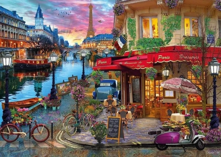Naplemente a Szajnán puzzle 1000 darabos GIBSONS