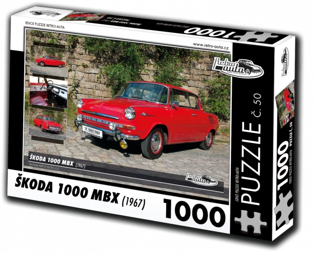 Retro autók puzzle Škoda 1000 MBX (1967) – 1000 darab