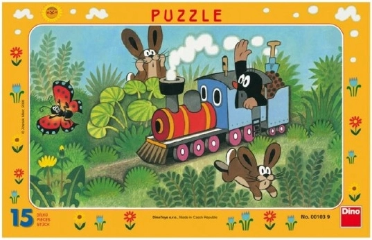 Dino papírové puzzle Kisvakond és a mozdony