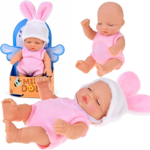 Mini nyuszi babamama baba 11 cm