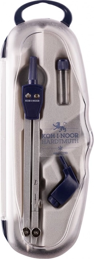 Koh-i-noor körző hosszabbítóval és tartalék betétekkel