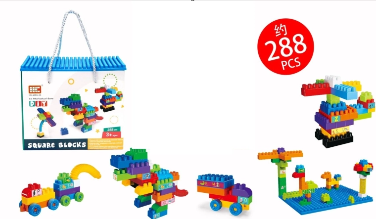 Színes építőkockák 288 darab