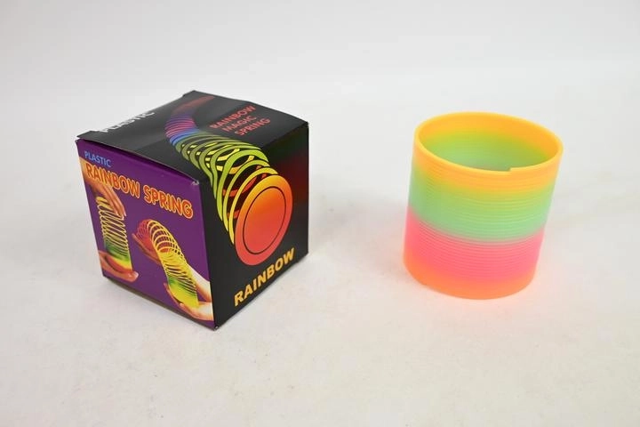 Szivárványos Slinky rugó dobozban