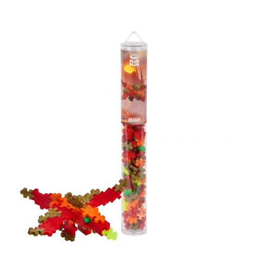 Plus-Plus sárkány – kreatív építőkészlet 100 db tubusban