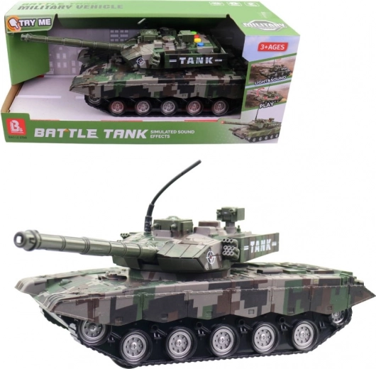 Elemről működő tank kis katonáknak